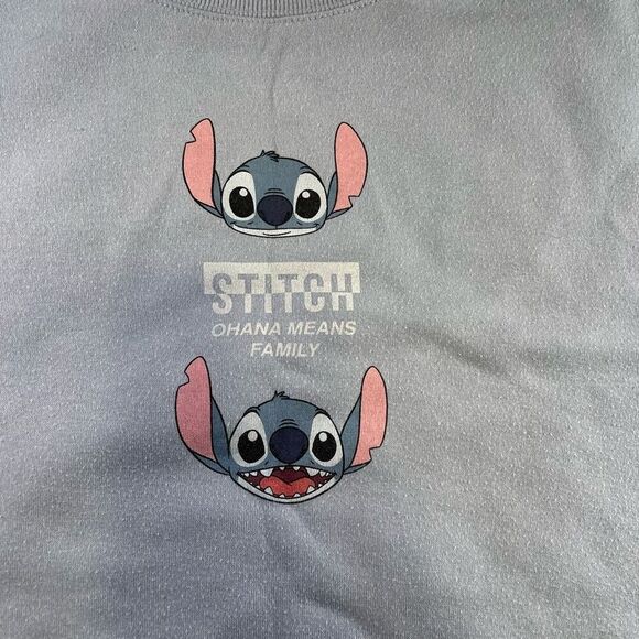 Large Blue Lilo & Stitch Sweater Ohana Means Family - Picture 11 of 13